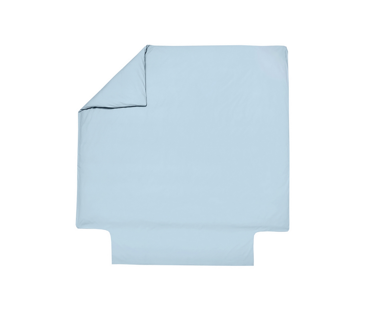 HOUSSE DE COUETTE UNI COTON BLEU CIEL 