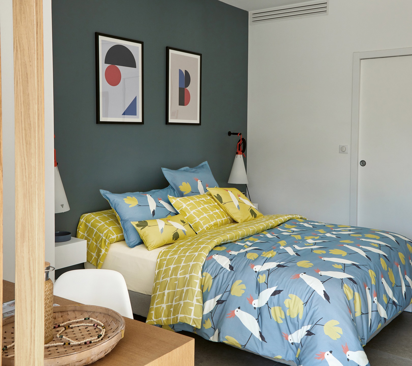 HOUSSE DE COUETTE LOVE BIRDS DENIM 