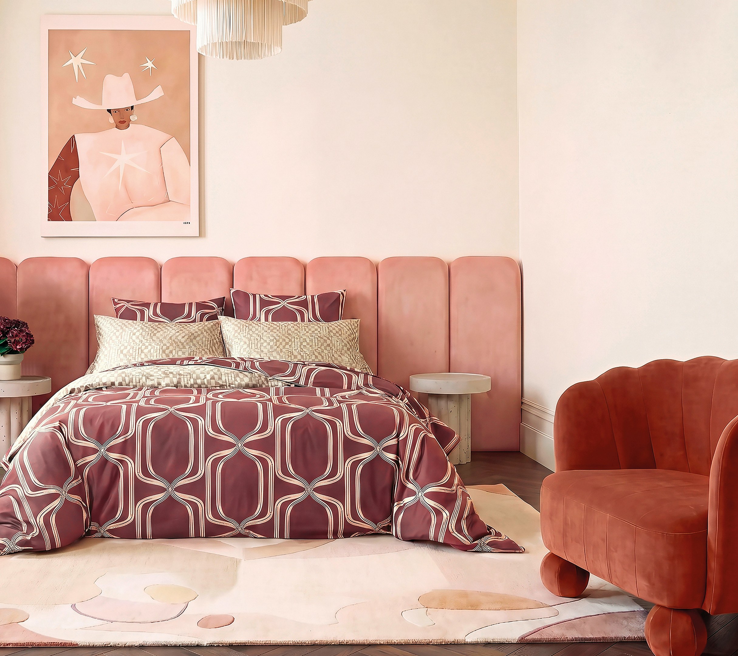 HOUSSE DE COUETTE MADDIE BOURGOGNE 