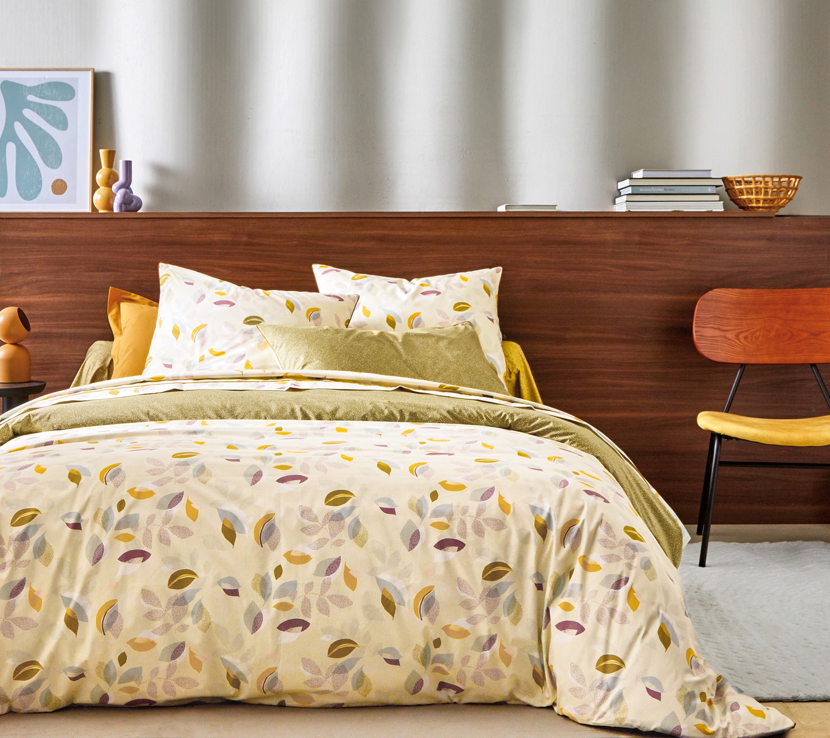 DRAP HOUSSE PETALES KAKI 