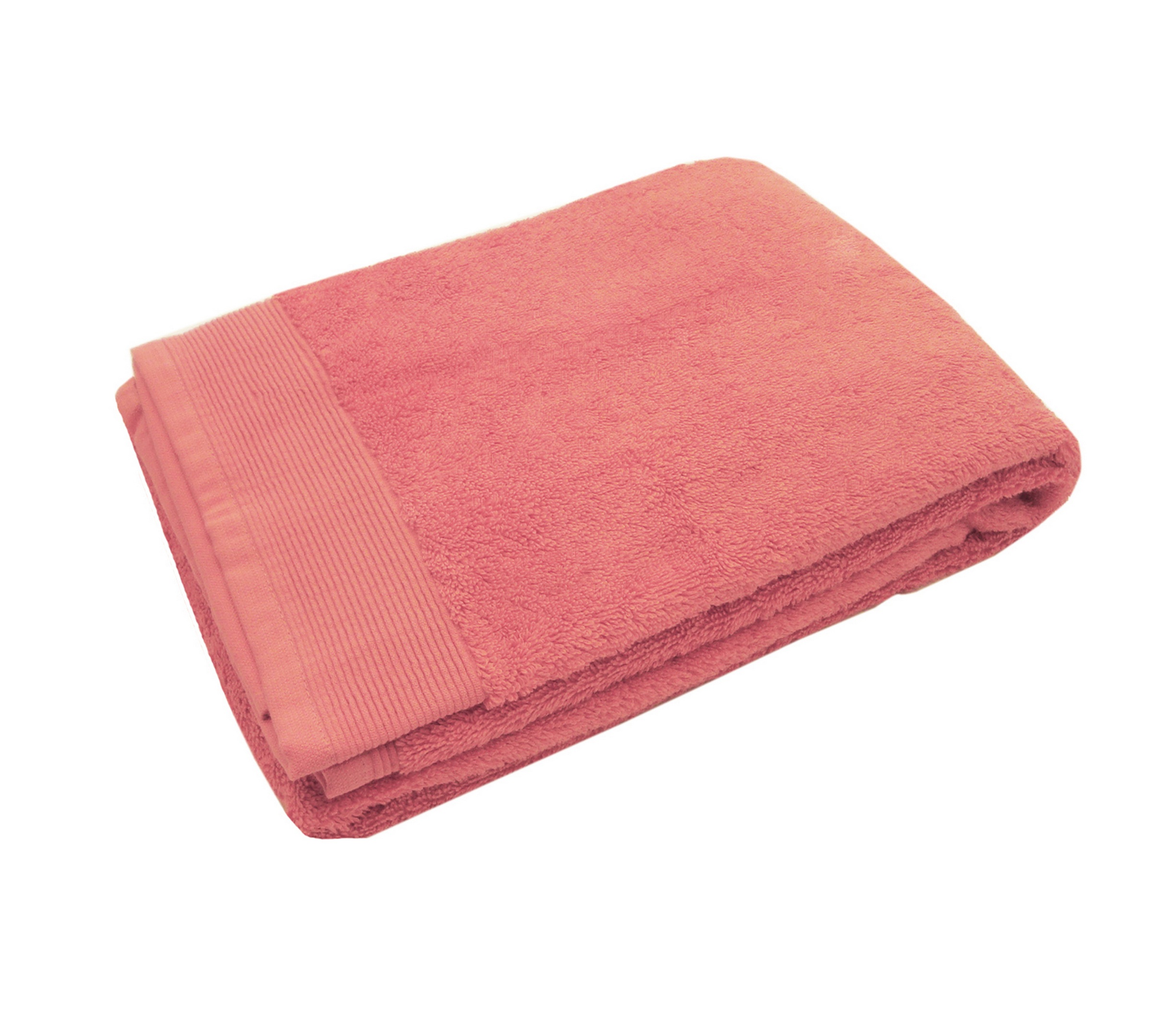DRAP DE DOUCHE UNI  CORAIL 