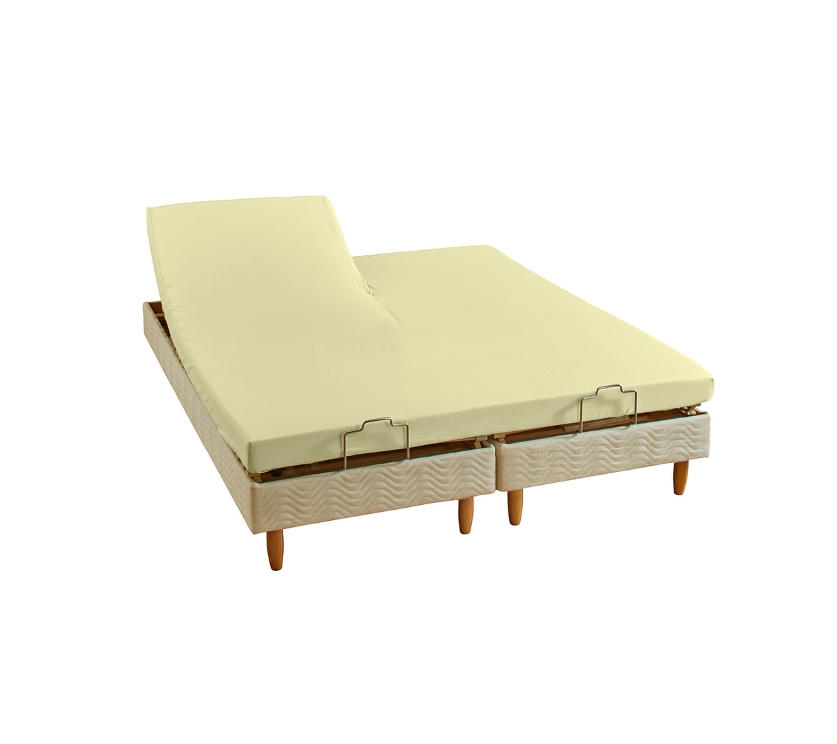 DRAP HOUSSE 2 TÊTES UNI PERCALE ANIS 