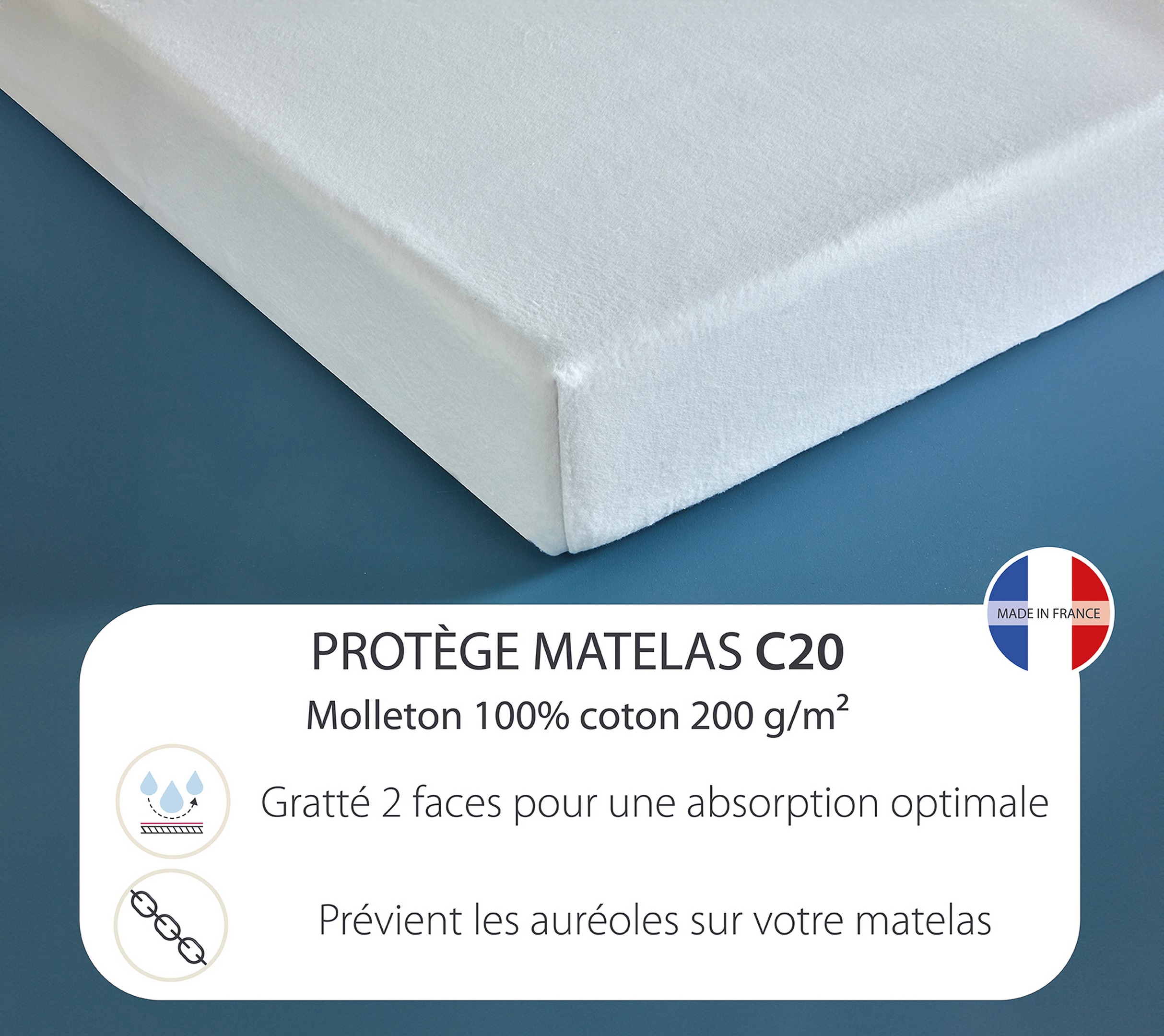 FORME HOUSSE UNI QUALITE C20 BLANC 