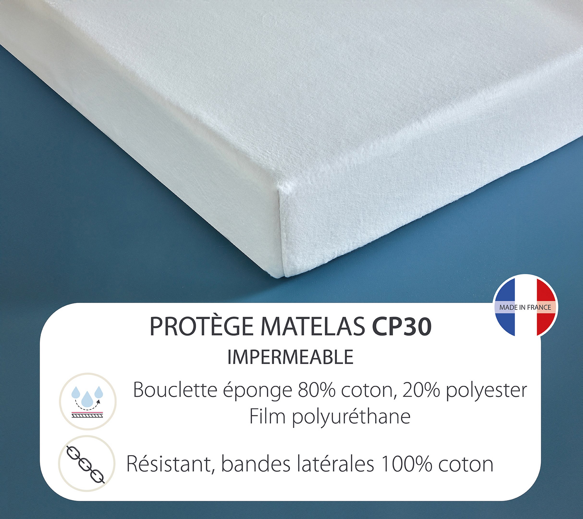 FORME HOUSSE UNI QUALITE CP30 BLANC 