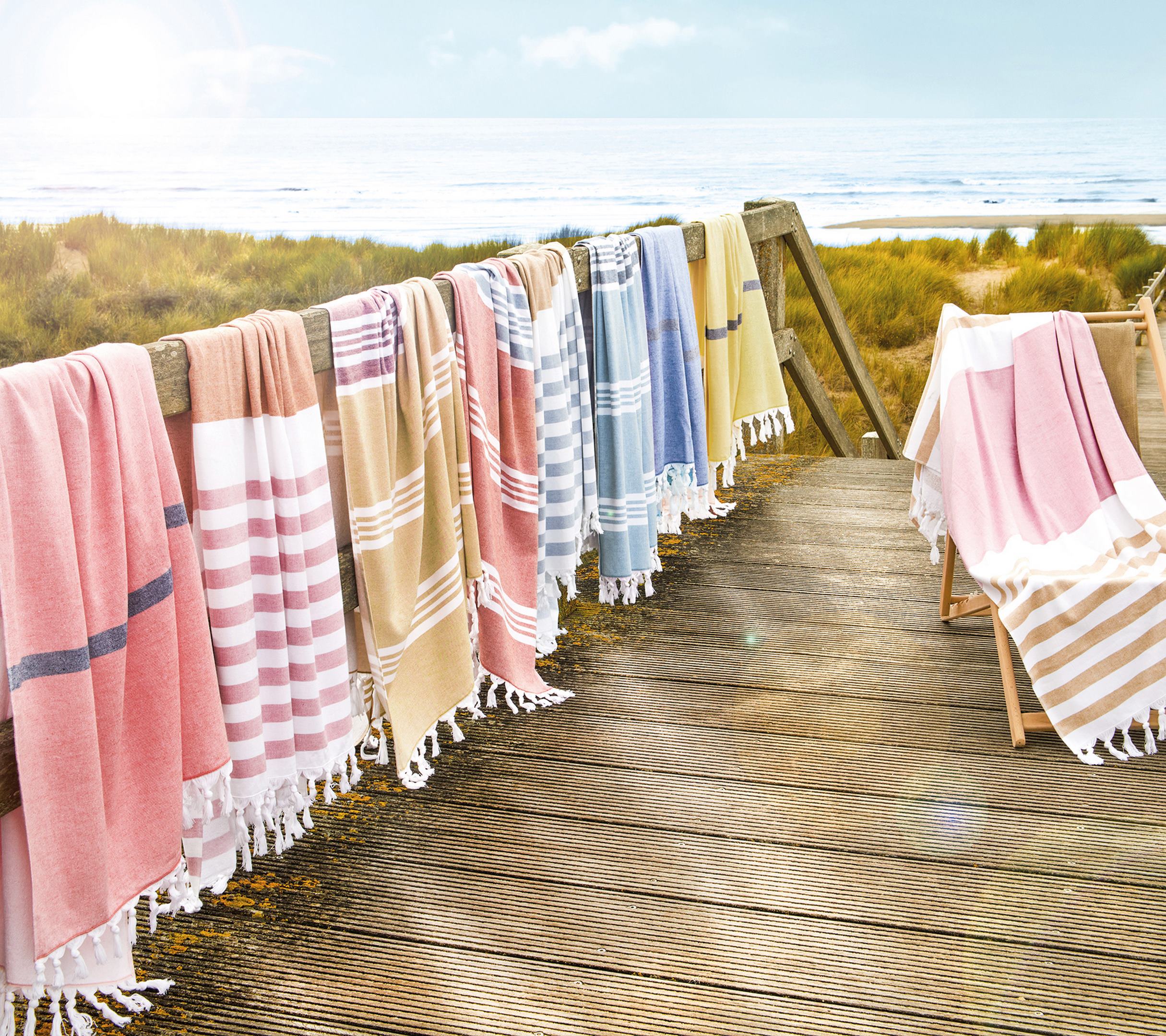 DRAP DE PISCINE LITTORAL CANNELLE 