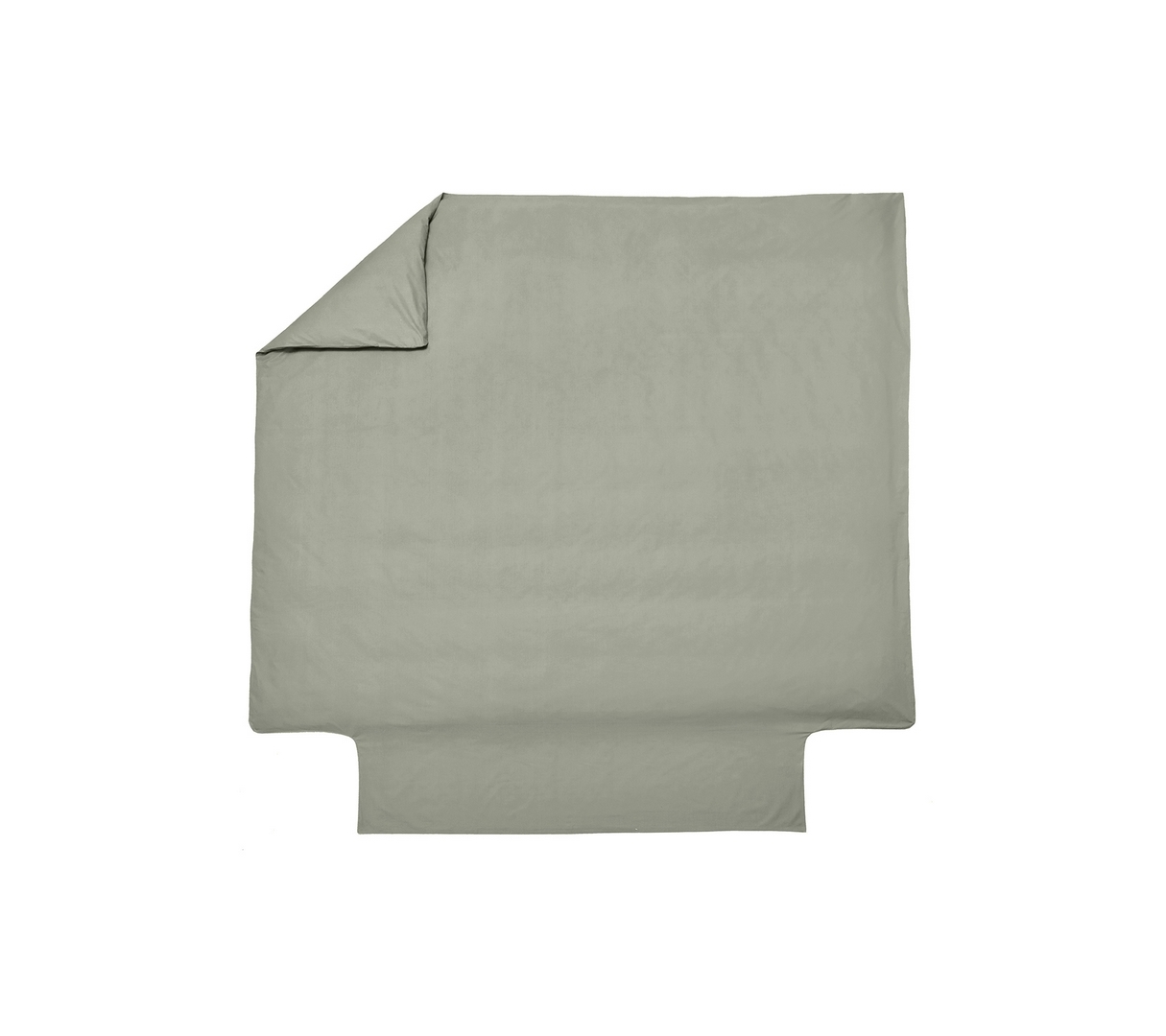 HOUSSE DE COUETTE UNI PERCALE SAUGE 