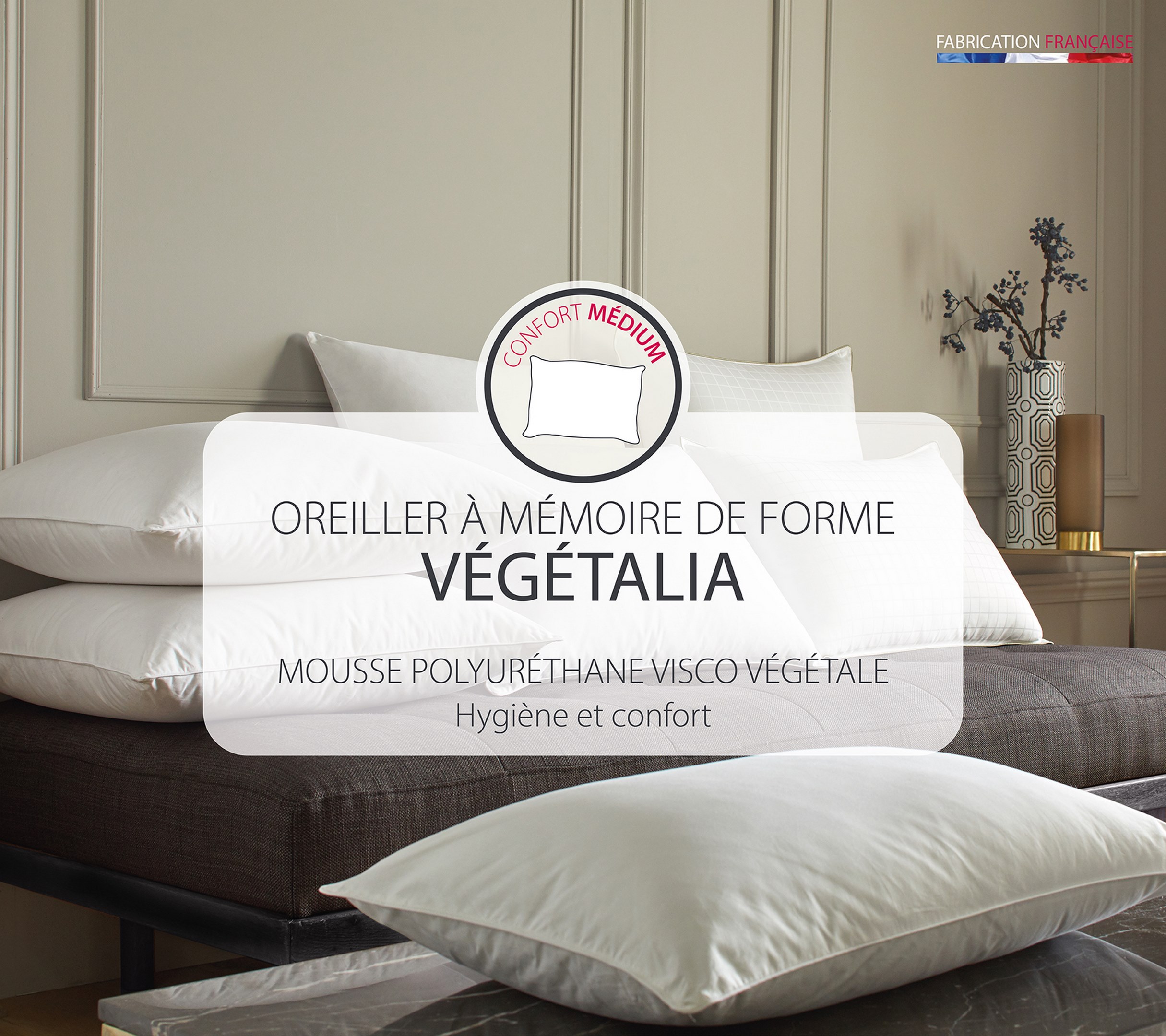 OREILLER SYNTHETIQUE VEGETALIA . 