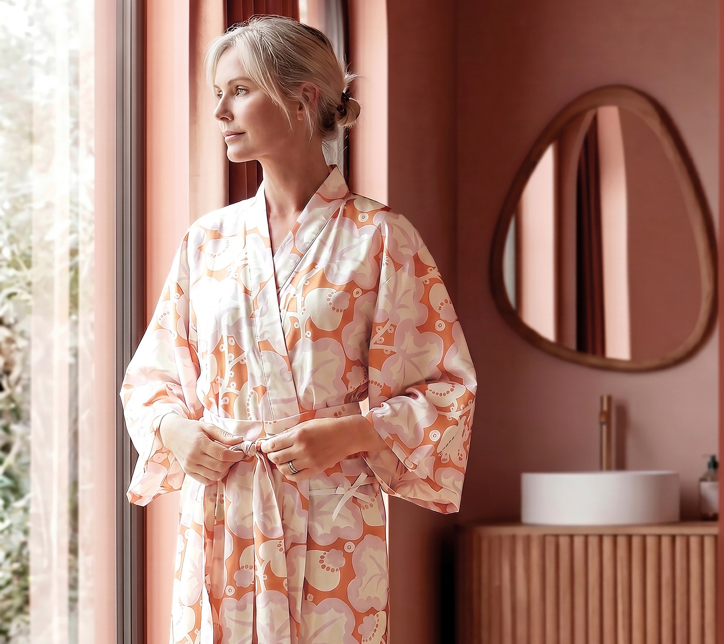KIMONO POPPY CORAIL 