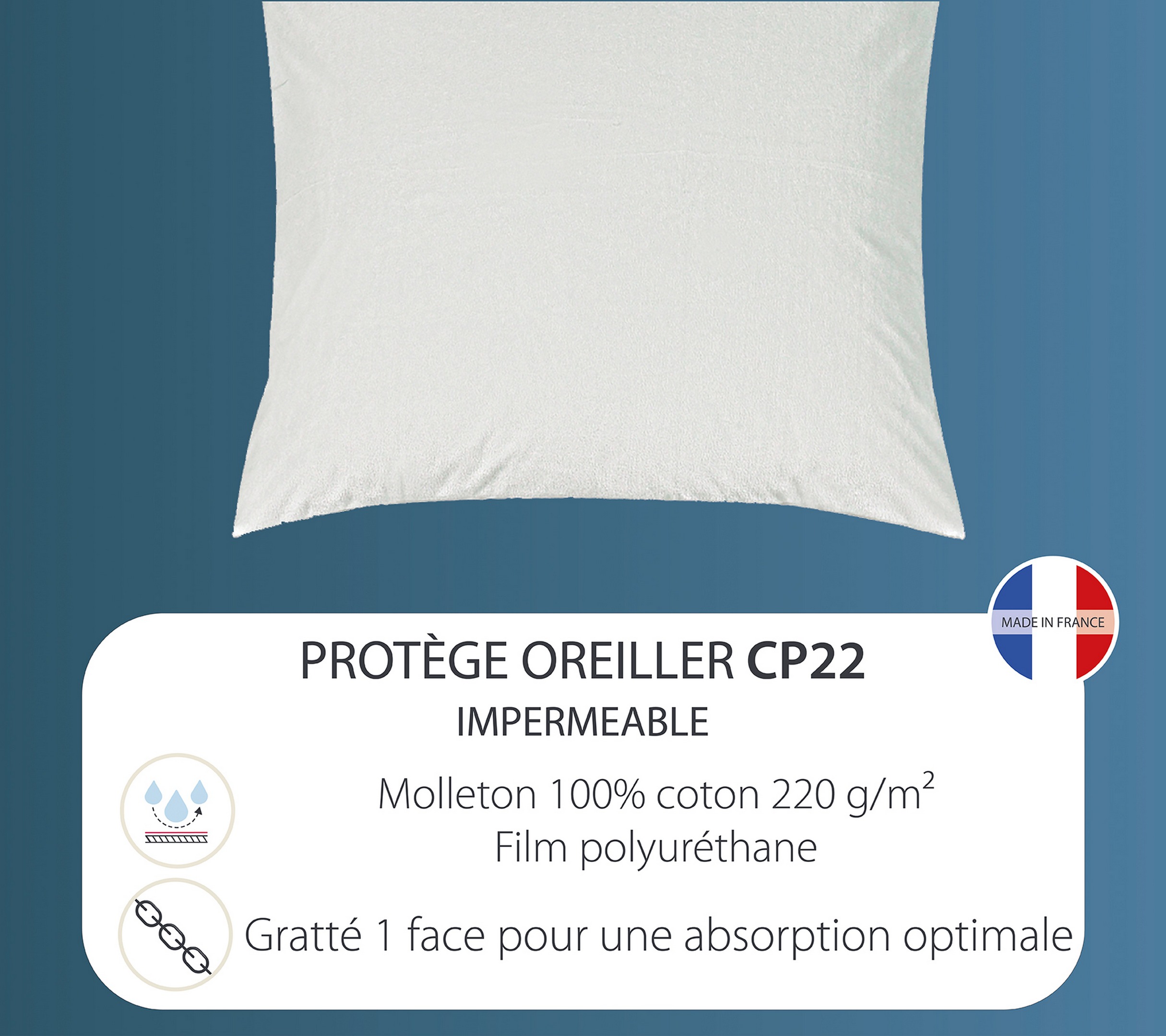 TAIE UNI QUALITE CP22 BLANC 