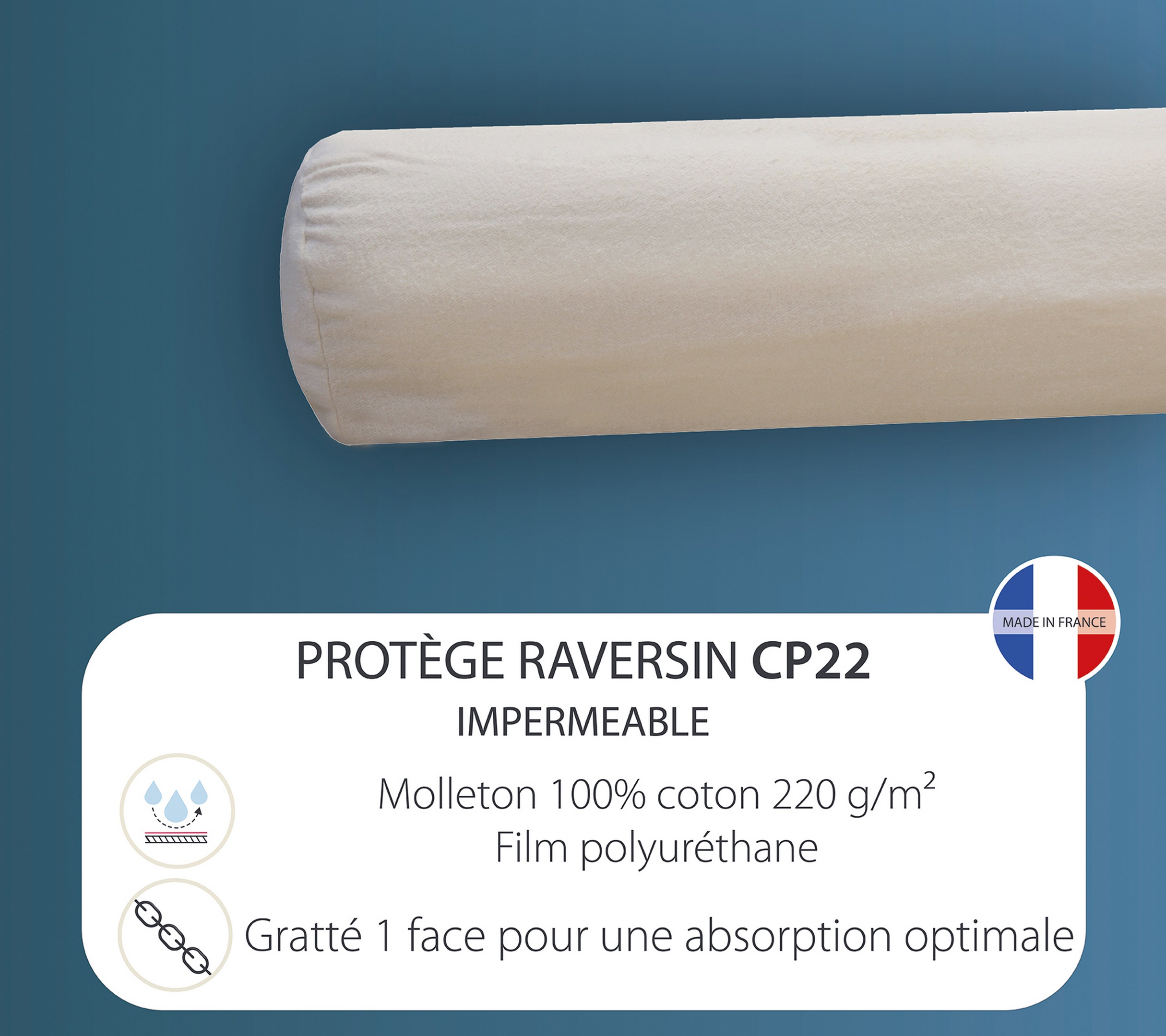 POLOCHON UNI QUALITE CP22 BLANC 