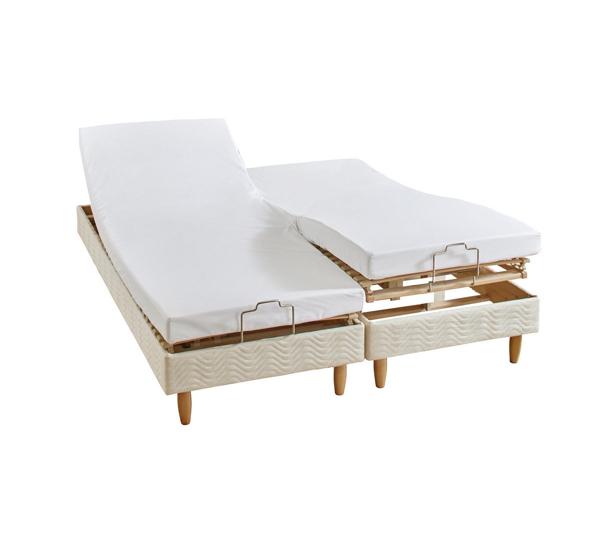 DRAP HOUSSE 4 TÊTES UNI SATIN BLANC 