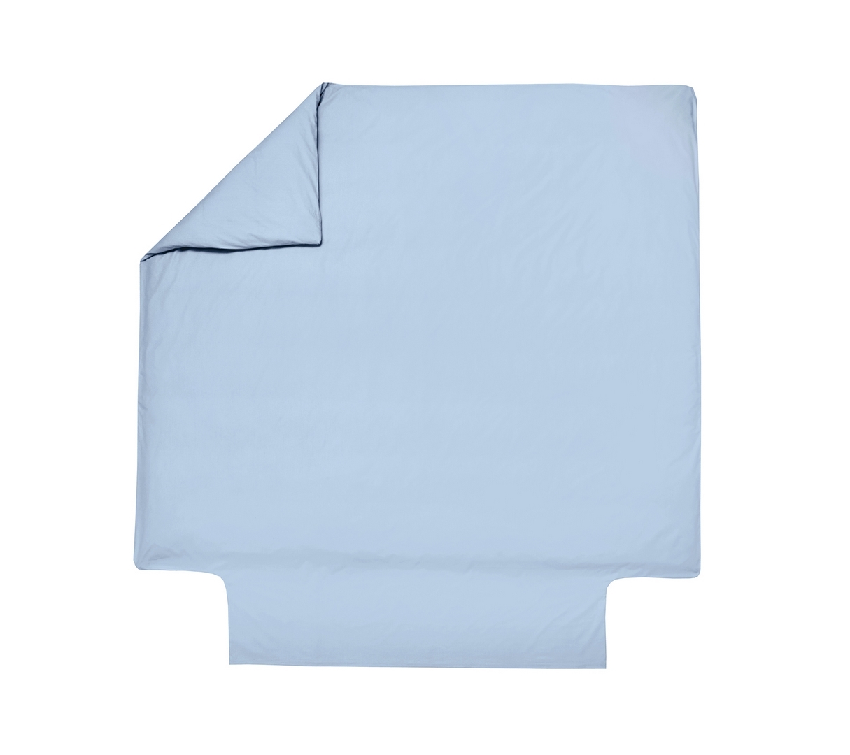 HOUSSE DE COUETTE UNI PERCALE BLEU CIEL 