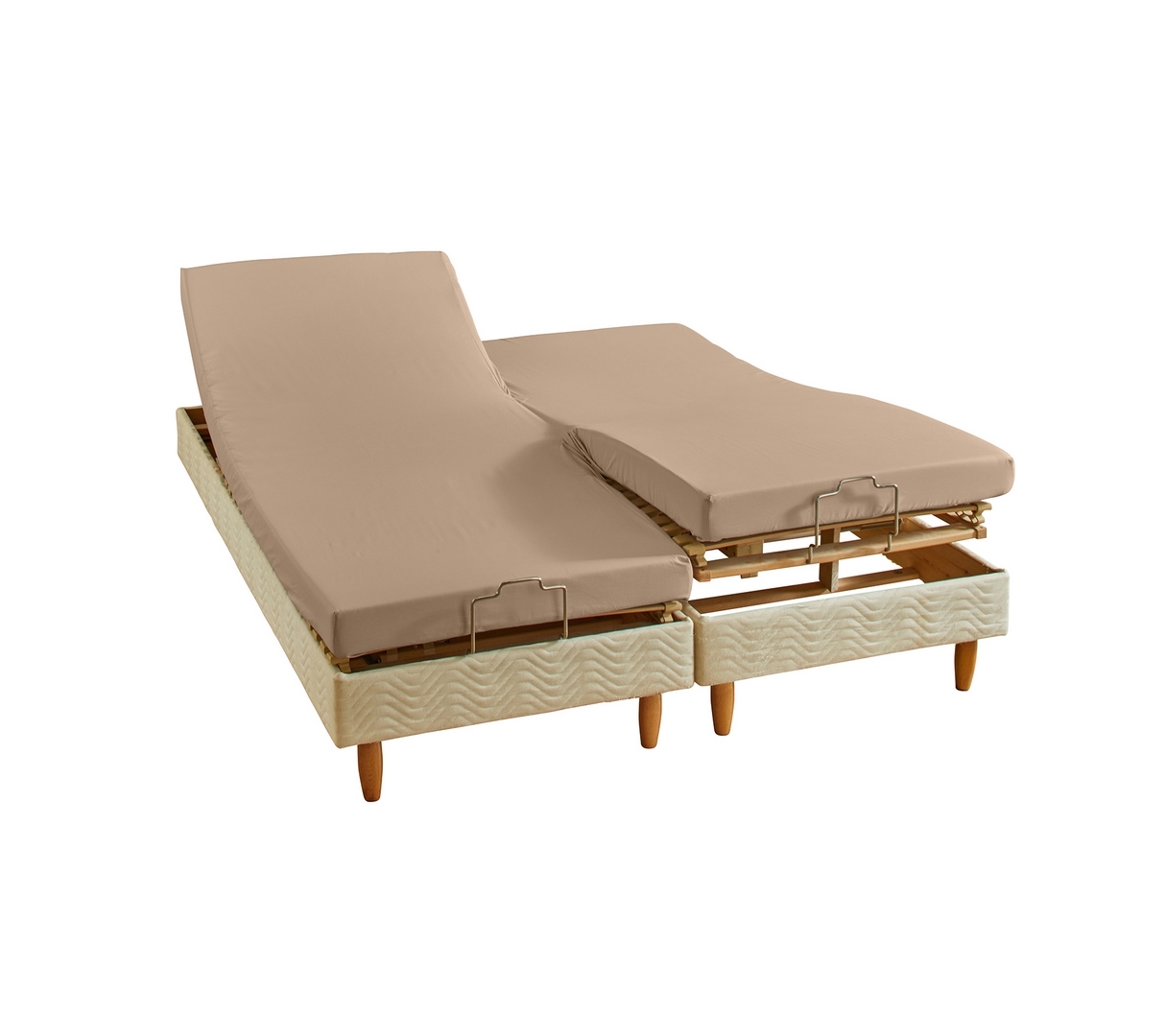DRAP HOUSSE 4 TÊTES UNI PERCALE CHANVRE 