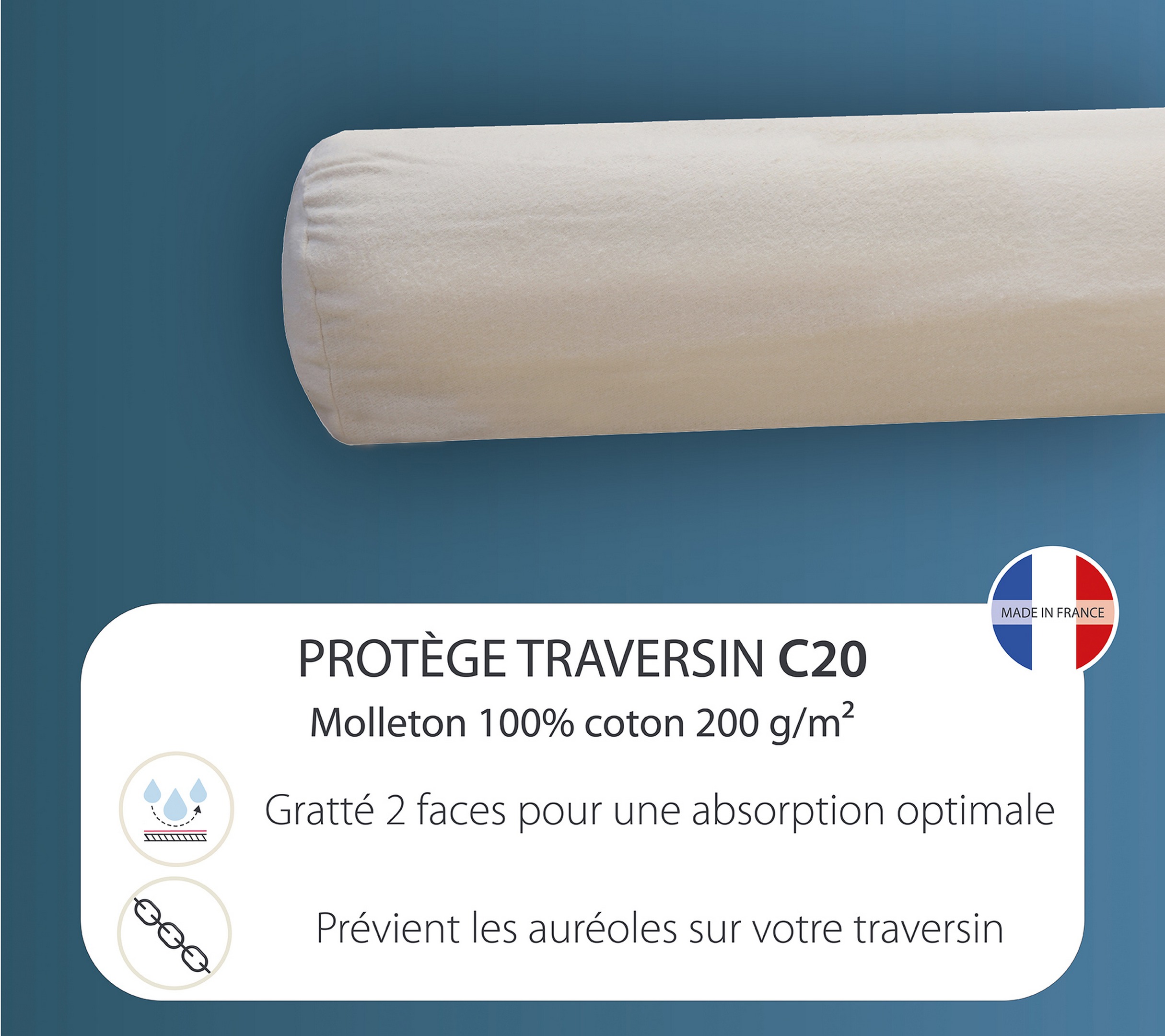 POLOCHON UNI QUALITE C20 BLANC 