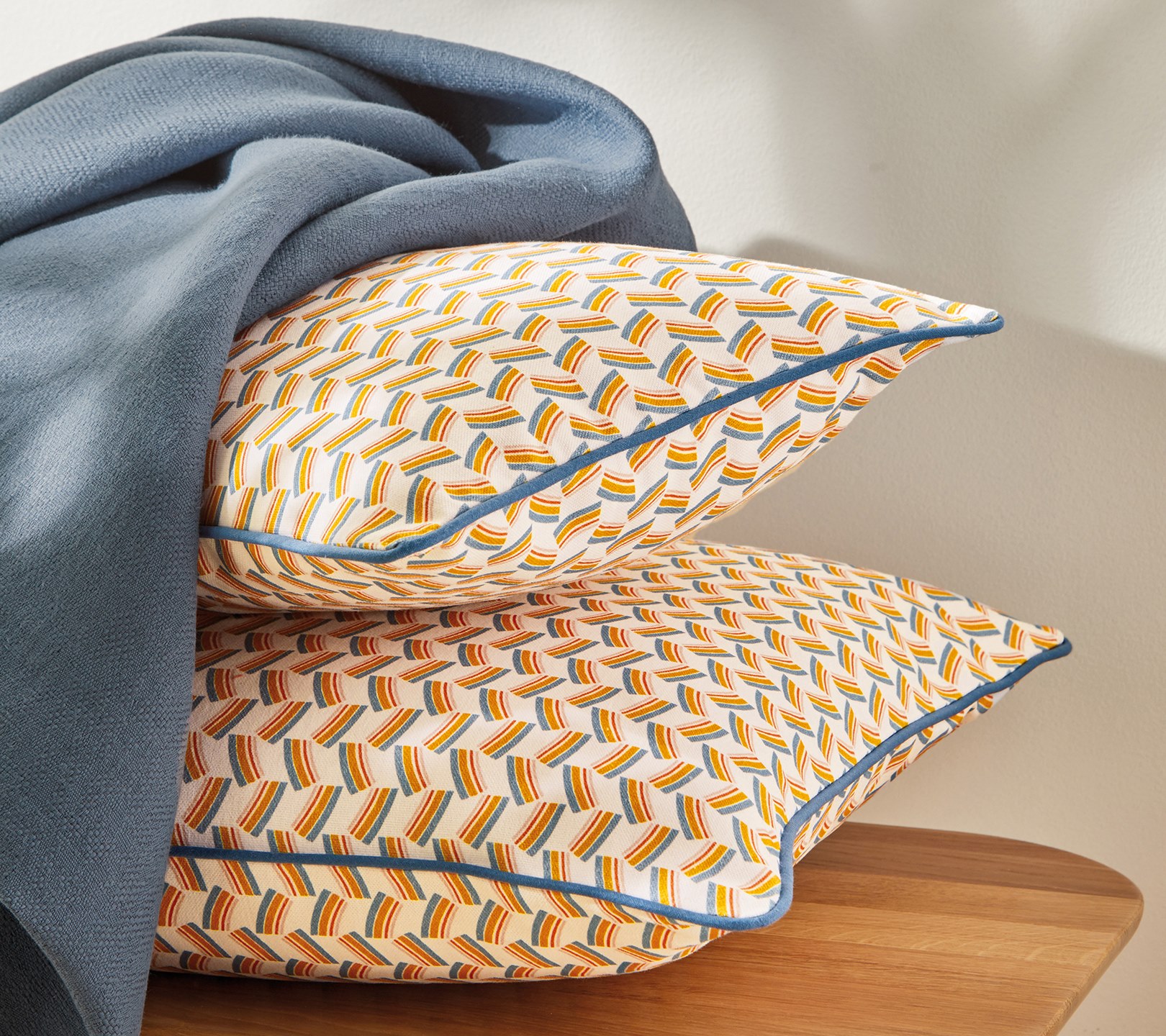 ENSEMBLE ENVELOPPE COUSSIN SWING BLEU PAON 