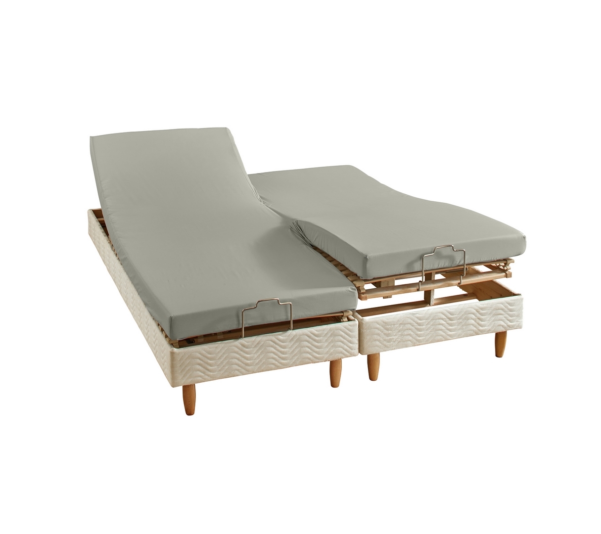 DRAP HOUSSE 4 TÊTES UNI PERCALE SAUGE 