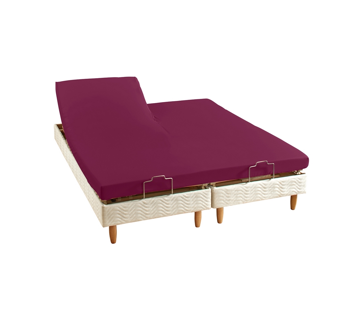 DRAP HOUSSE 2 TÊTES UNI PERCALE CYCLAMEN 