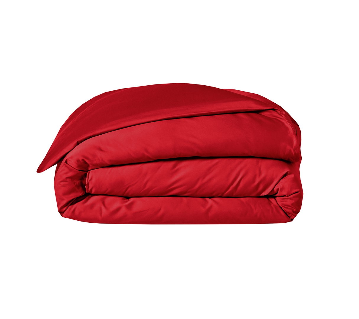 HOUSSE DE COUETTE UNI SATIN ROUGE OPERA 