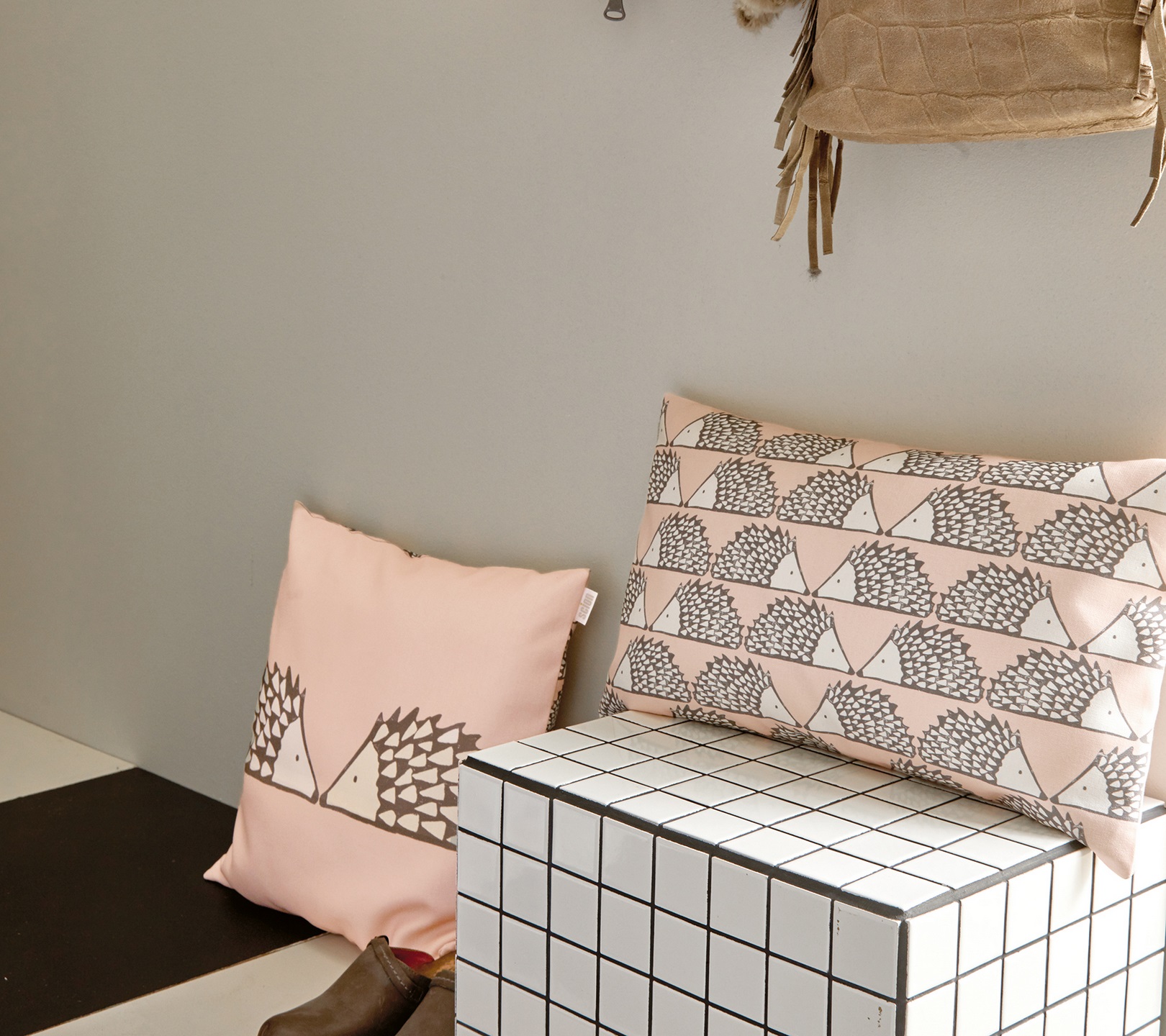 ENSEMBLE ENVELOPPE COUSSIN SPIKE BLUSH 