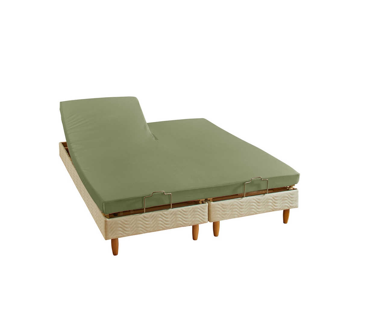 DRAP HOUSSE 2 TÊTES RESPIZEN KAKI 