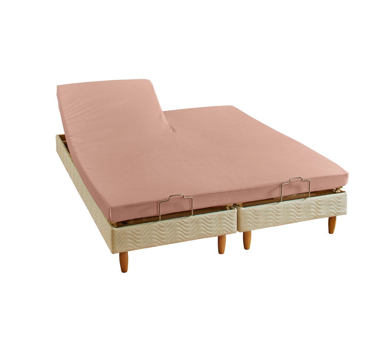 DRAP HOUSSE 2 TÊTES RESPIZEN BOIS DE ROSE 