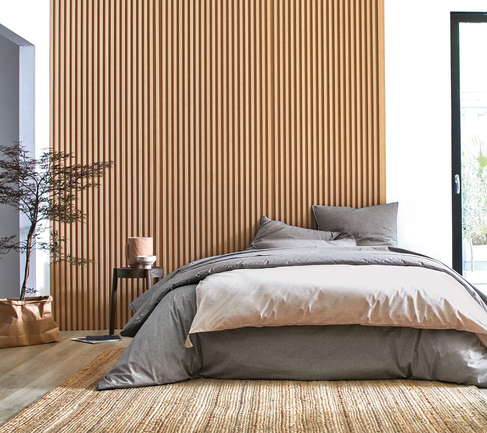 HOUSSE DE COUETTE RESSOURCES ANTHRACITE 