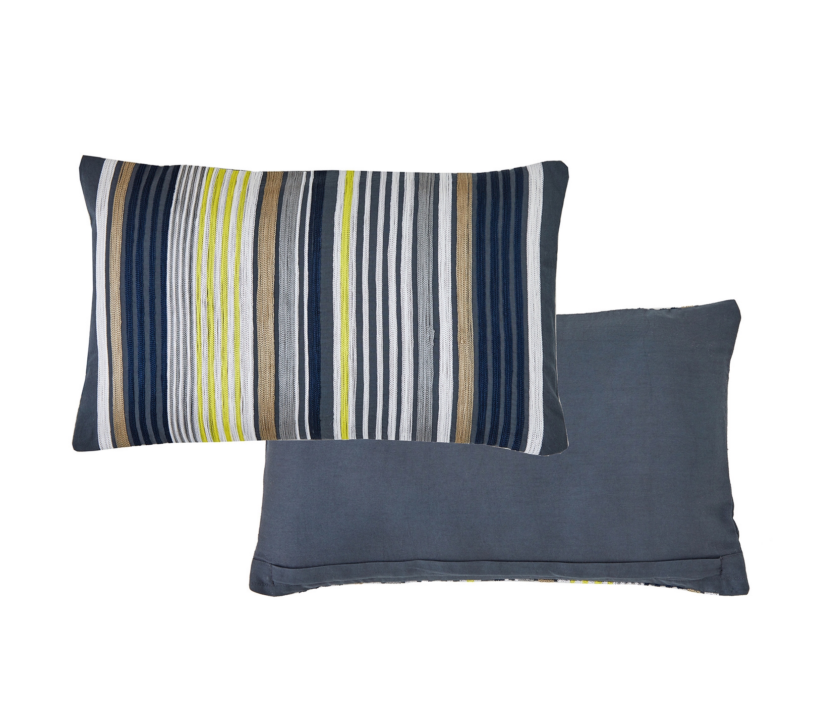ENSEMBLE ENVELOPPE COUSSIN ARC EN CIEL ANTHRACITE 