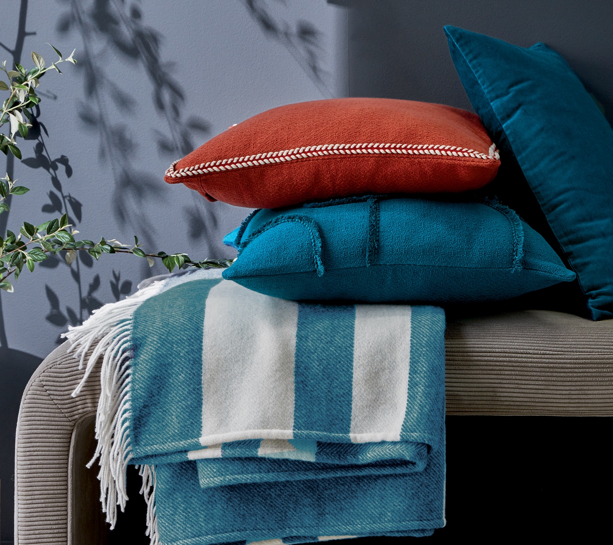 ENSEMBLE ENVELOPPE COUSSIN EDEN TERRA COTA 