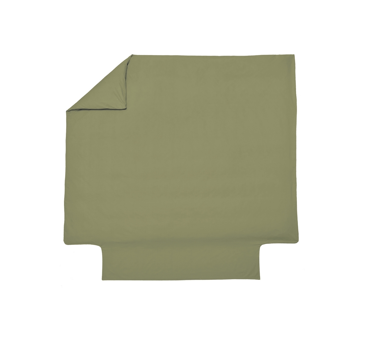 HOUSSE DE COUETTE UNI PERCALE KAKI 