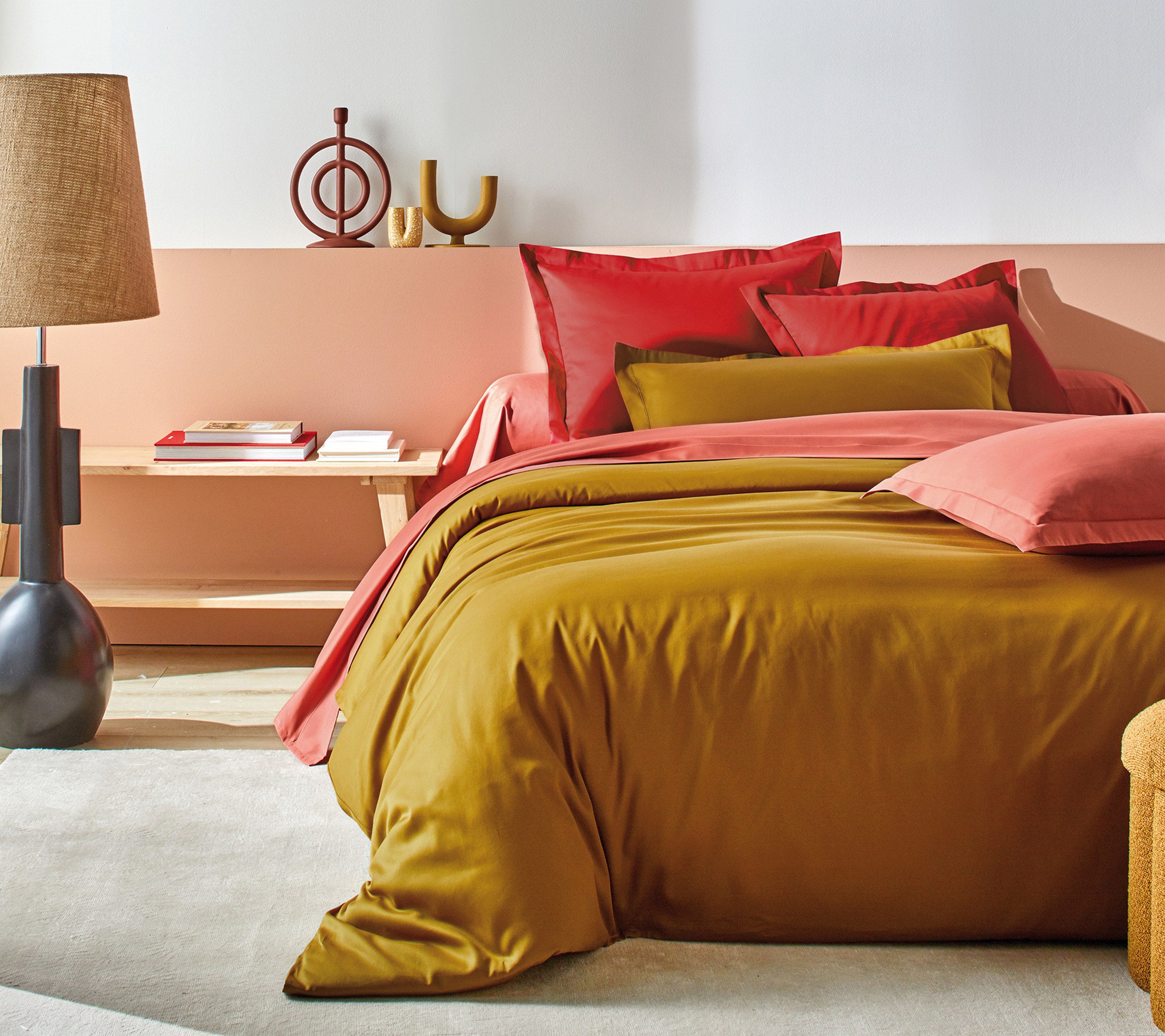 TAIE UNI SATIN ROSE BOISE 