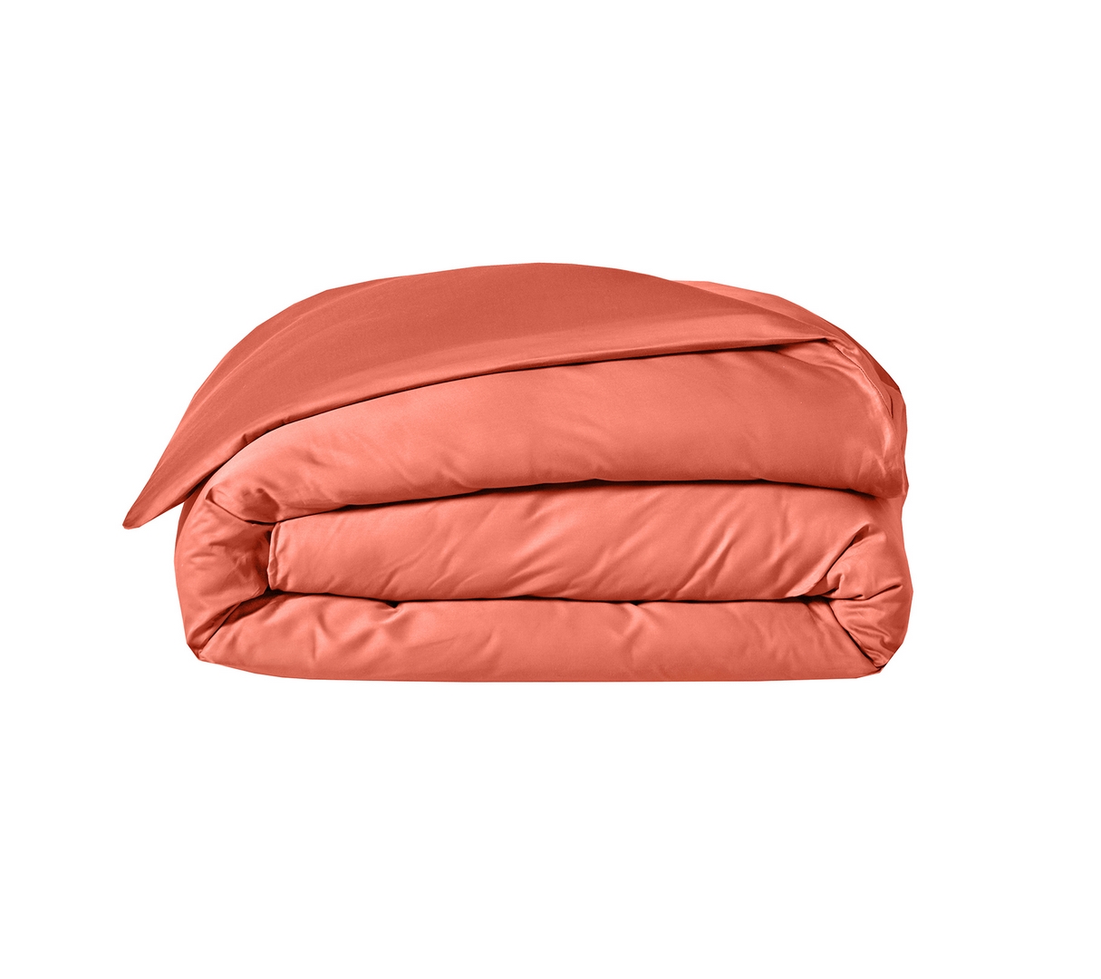 HOUSSE DE COUETTE UNI SATIN ROSE BOISE 