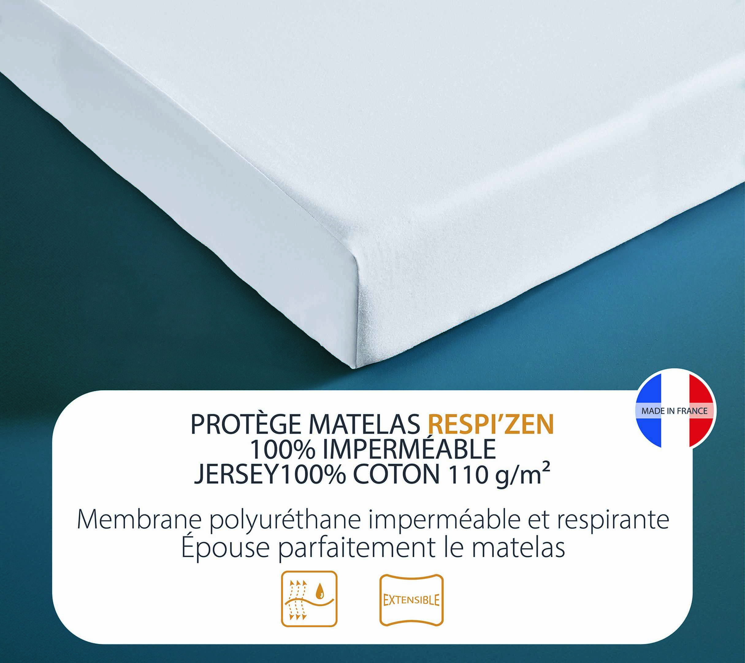 DRAP HOUSSE RESPIZEN BLANC 