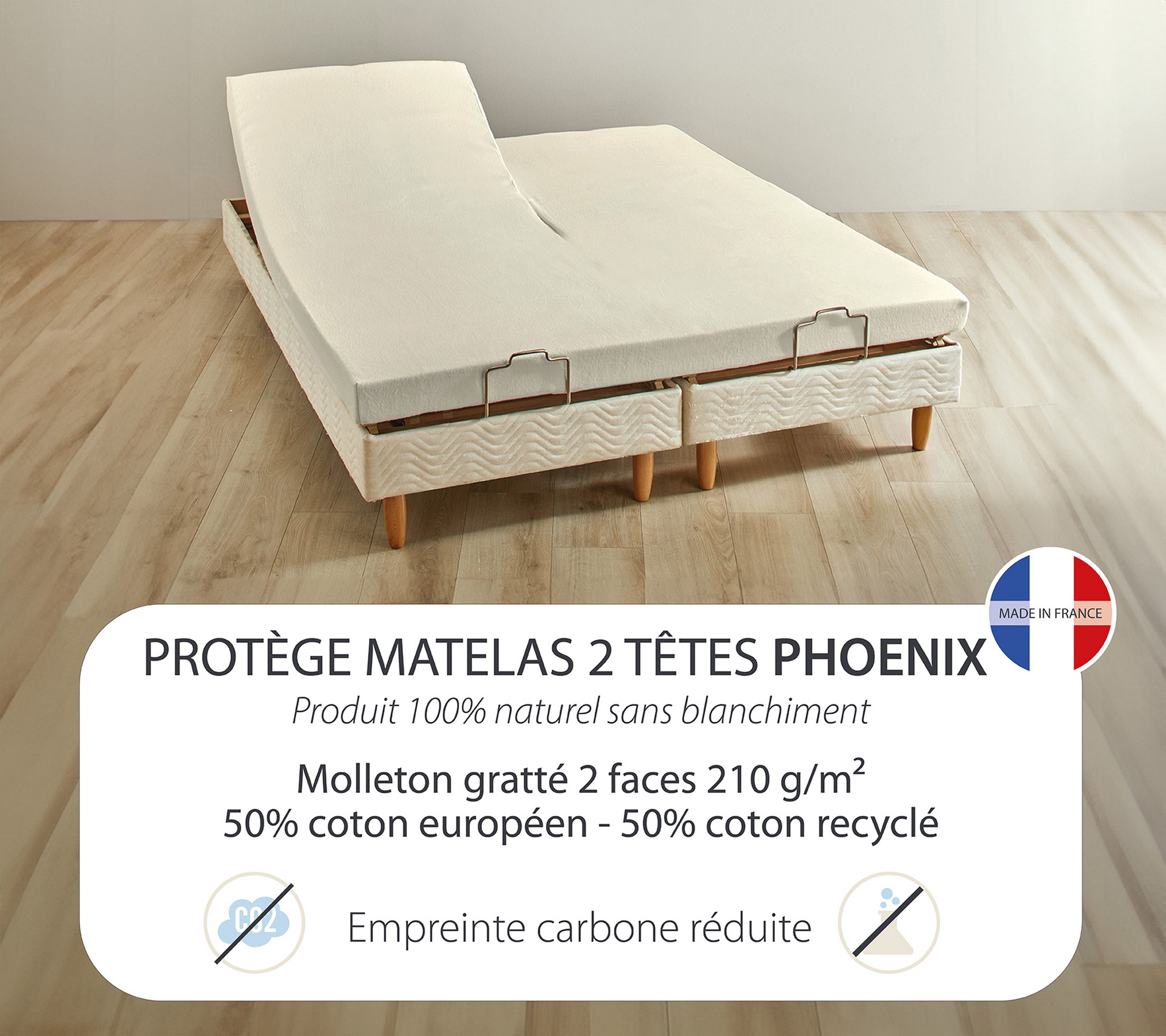 FORME HOUSSE 2 TETES PHOENIX BLANC 