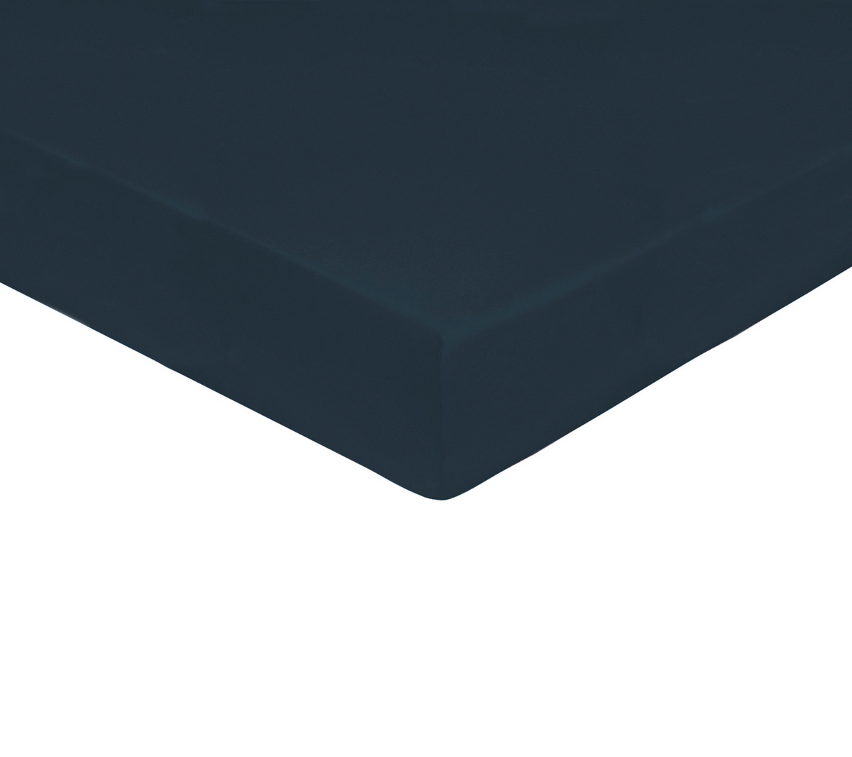 DRAP HOUSSE UNI SATIN BLEU CORINTHE 