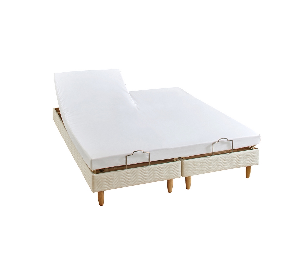 DRAP HOUSSE 2 TÊTES UNI PERCALE BLANC 