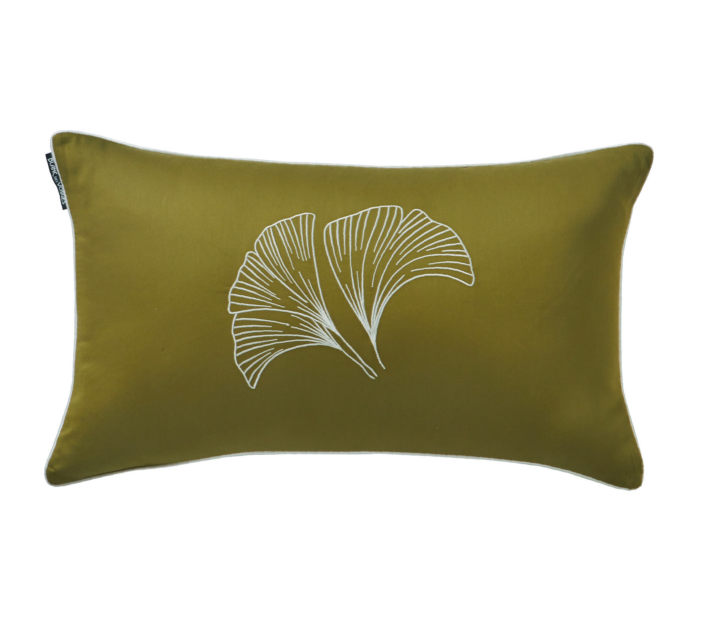 ENSEMBLE ENVELOPPE COUSSIN GINGKO OLIVE 
