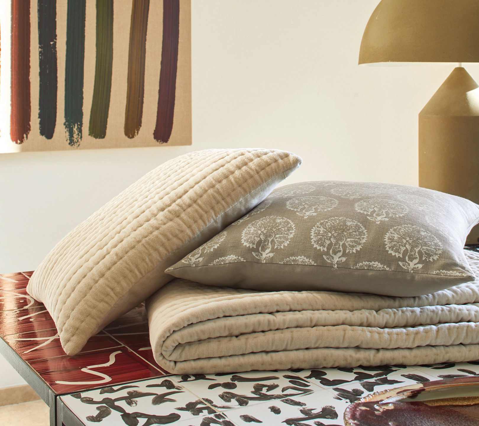 ENSEMBLE ENVELOPPE COUSSIN MARCO POLO SABLE 