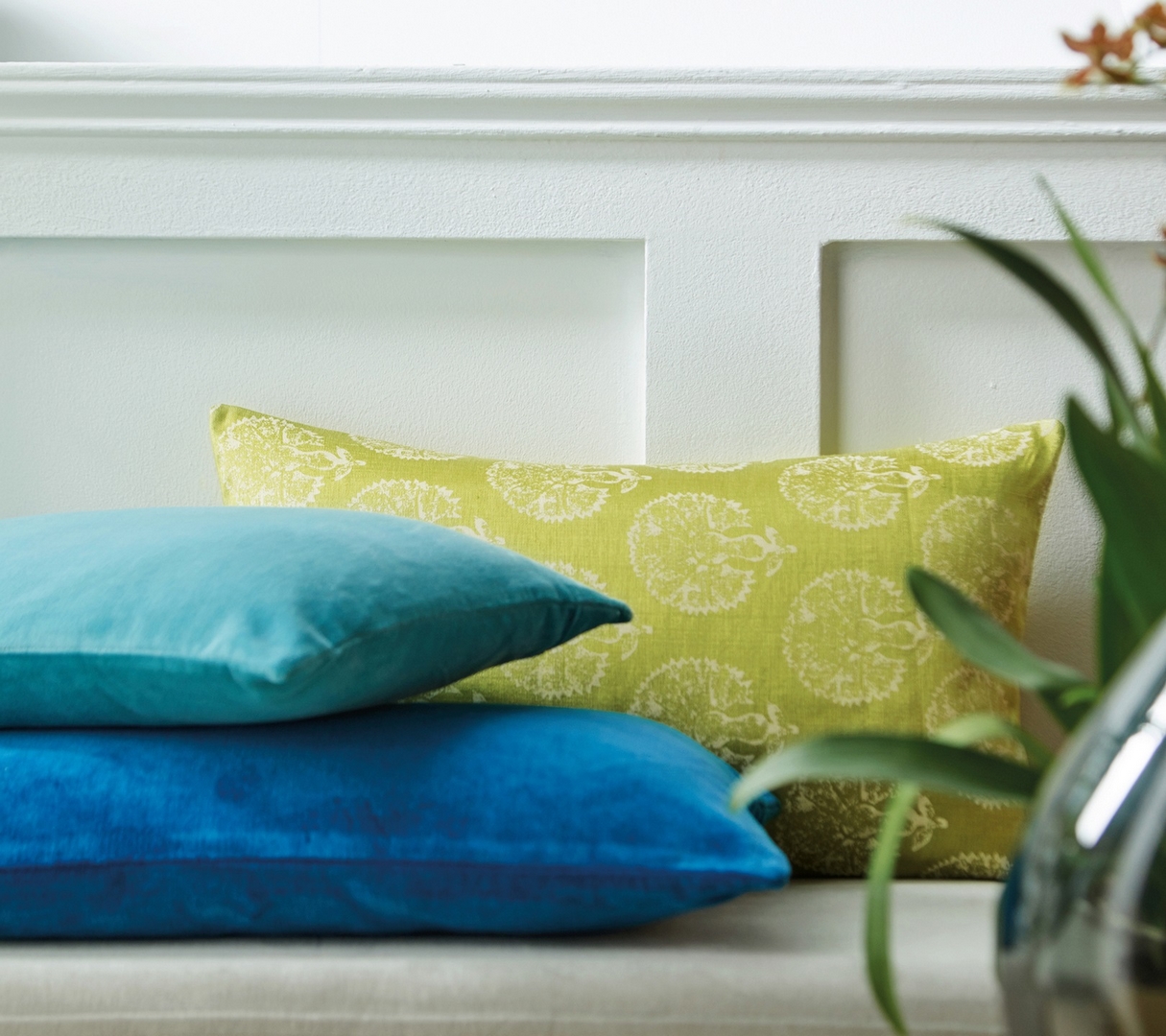 ENSEMBLE ENVELOPPE COUSSIN PACHA CELADON 