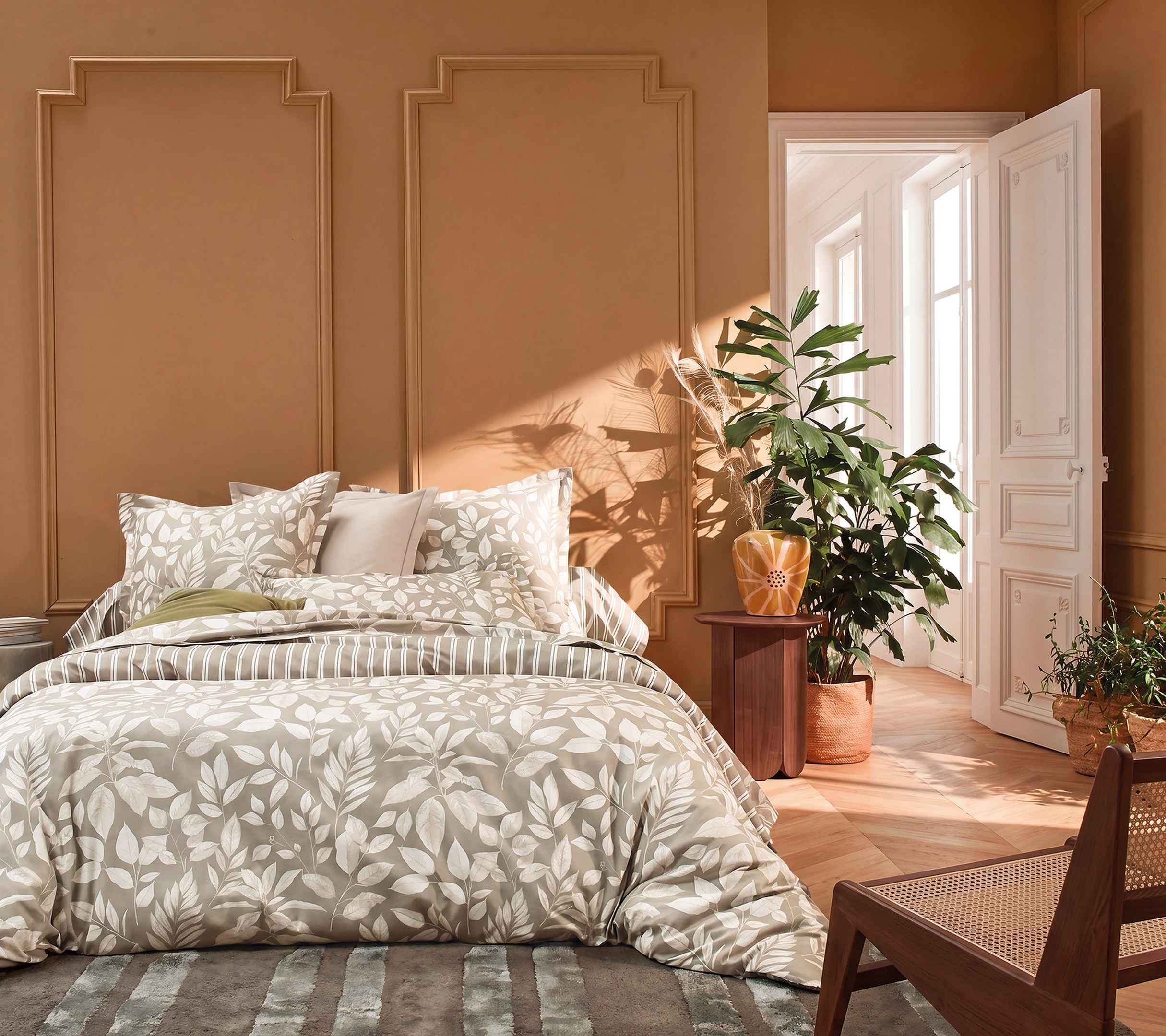 HOUSSE DE COUETTE COTTAGE KAKI 