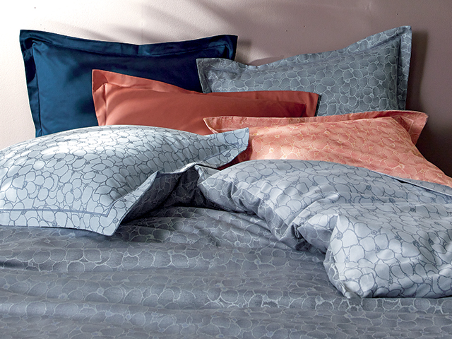 Linge de lit satin jacquard Blanc des vosges