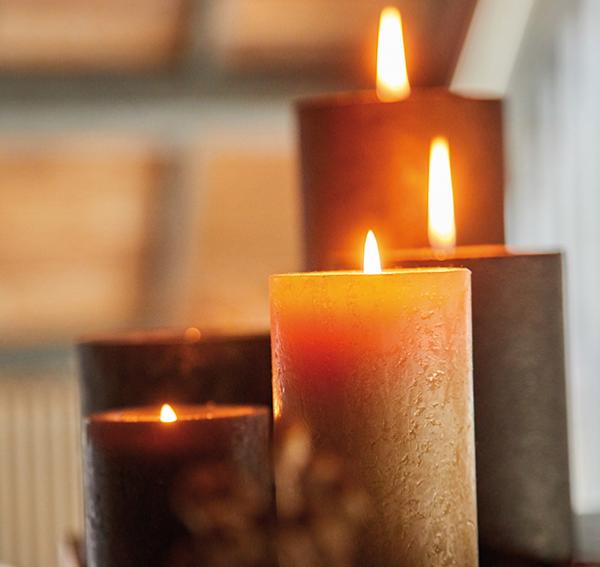 Bougie ambiance automne