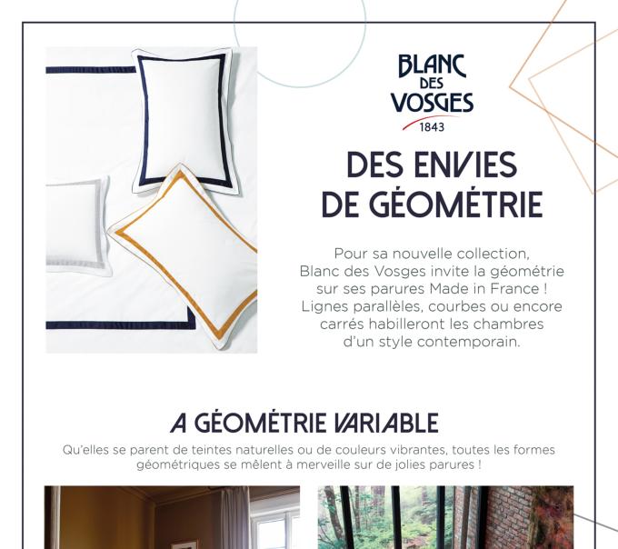Communiqu de presse Gomtrie Blanc des Vosges