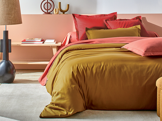 Linge de lit en satin de coton blanc des Vosges
