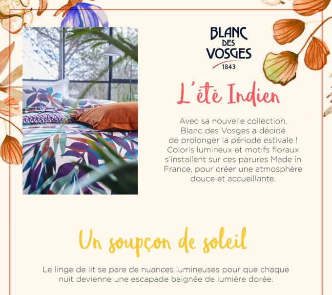 Communiqu de presse Automne Blanc des Vosges L't indien